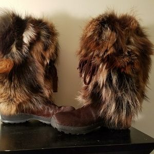 Pajar Italian Fox fur boots size 39